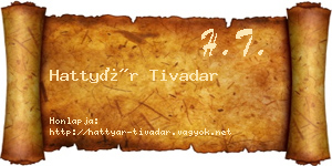 Hattyár Tivadar névjegykártya