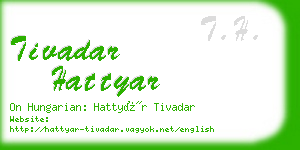 tivadar hattyar business card